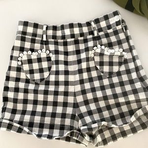 Collectif High Waist Gingham Shorts 10/12